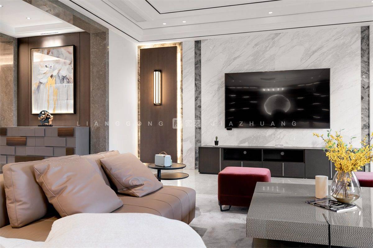 现代轻奢风格客厅装修效果图